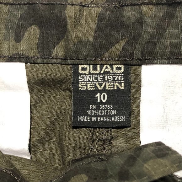 NWT Quad Seven Kids Size 10 Camouflage Belted Cargo Style Pants - Picture 3 of 7